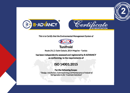 Certification Tunifroid