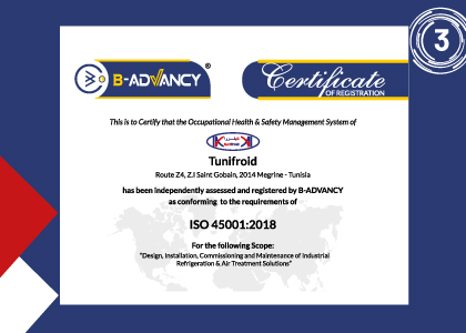 Certification Tunifroid